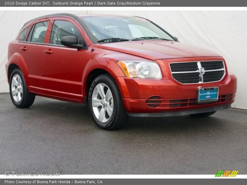 Sunburst Orange Pearl / Dark Slate Gray/Medium Graystone 2010 Dodge Caliber SXT