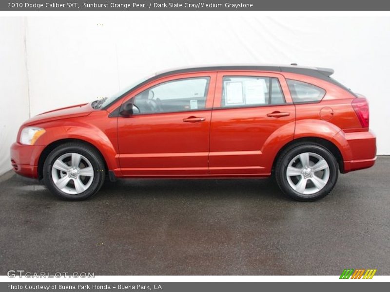 Sunburst Orange Pearl / Dark Slate Gray/Medium Graystone 2010 Dodge Caliber SXT