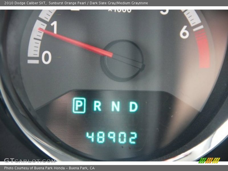 Sunburst Orange Pearl / Dark Slate Gray/Medium Graystone 2010 Dodge Caliber SXT