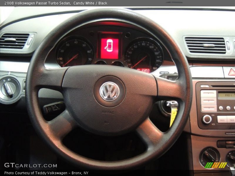 Candy White / Black 2008 Volkswagen Passat Turbo Sedan
