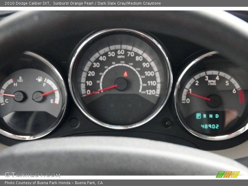 Sunburst Orange Pearl / Dark Slate Gray/Medium Graystone 2010 Dodge Caliber SXT