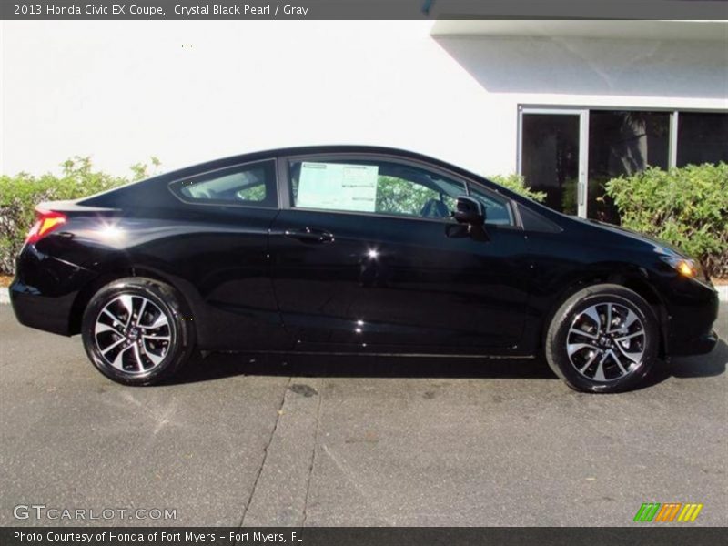 Crystal Black Pearl / Gray 2013 Honda Civic EX Coupe