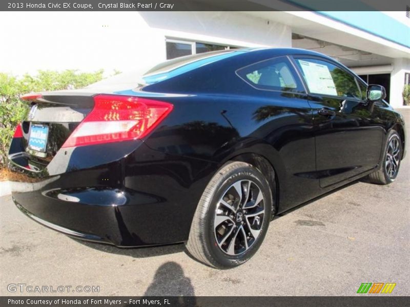 Crystal Black Pearl / Gray 2013 Honda Civic EX Coupe