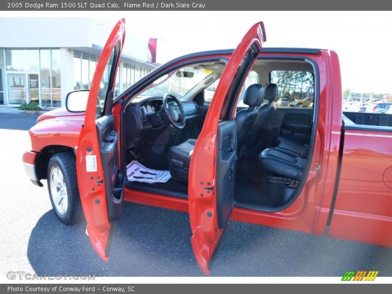 Flame Red / Dark Slate Gray 2005 Dodge Ram 1500 SLT Quad Cab