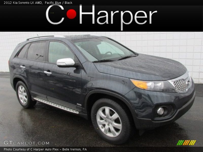 Pacific Blue / Black 2012 Kia Sorento LX AWD