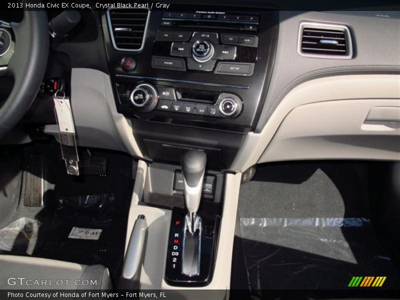 Crystal Black Pearl / Gray 2013 Honda Civic EX Coupe