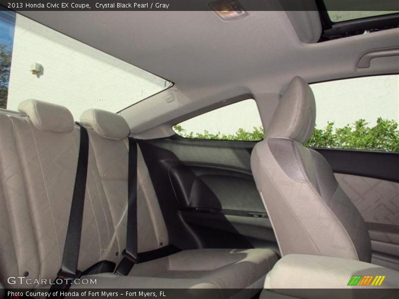 Crystal Black Pearl / Gray 2013 Honda Civic EX Coupe