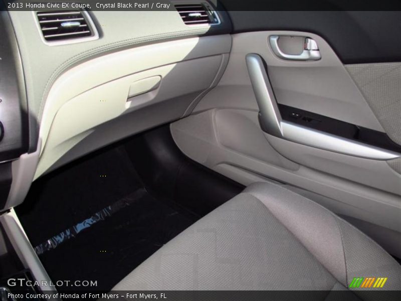 Crystal Black Pearl / Gray 2013 Honda Civic EX Coupe