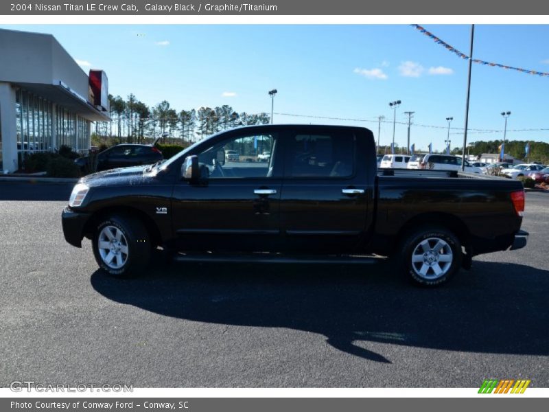 Galaxy Black / Graphite/Titanium 2004 Nissan Titan LE Crew Cab