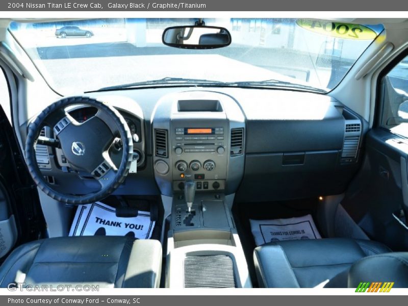 Galaxy Black / Graphite/Titanium 2004 Nissan Titan LE Crew Cab