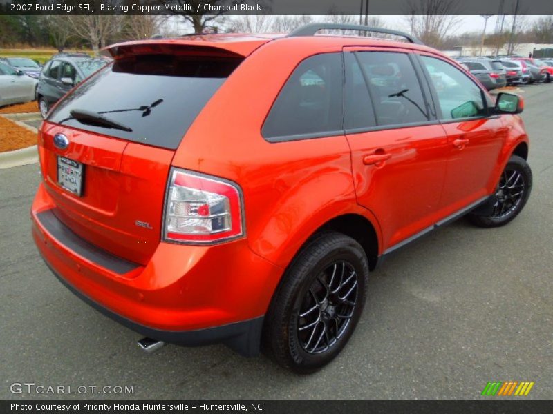 Blazing Copper Metallic / Charcoal Black 2007 Ford Edge SEL