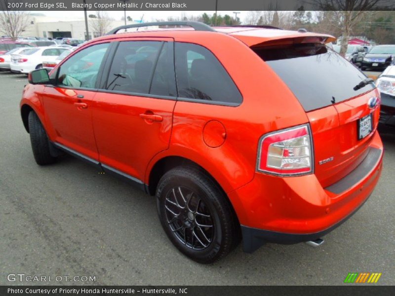 Blazing Copper Metallic / Charcoal Black 2007 Ford Edge SEL