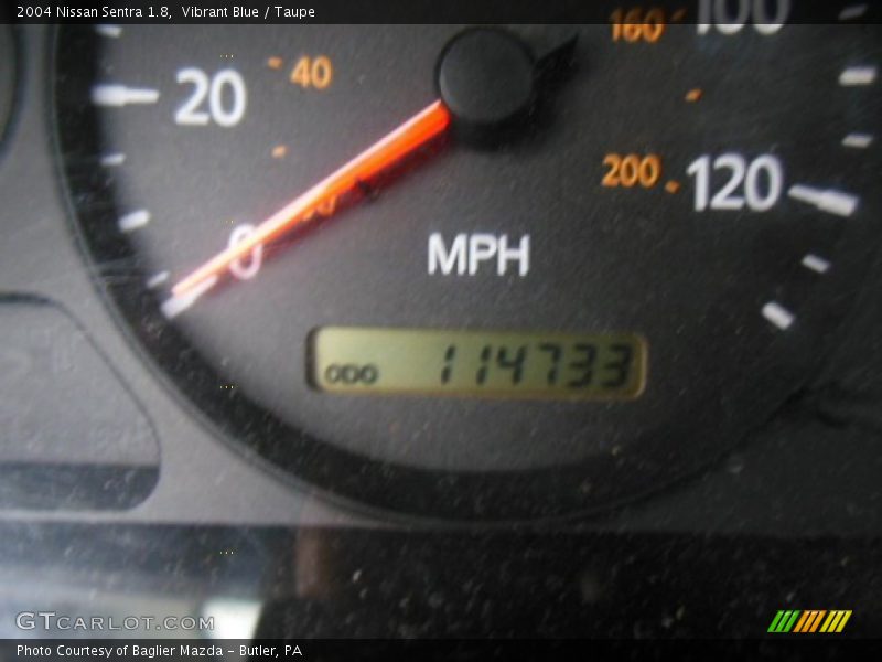 Vibrant Blue / Taupe 2004 Nissan Sentra 1.8