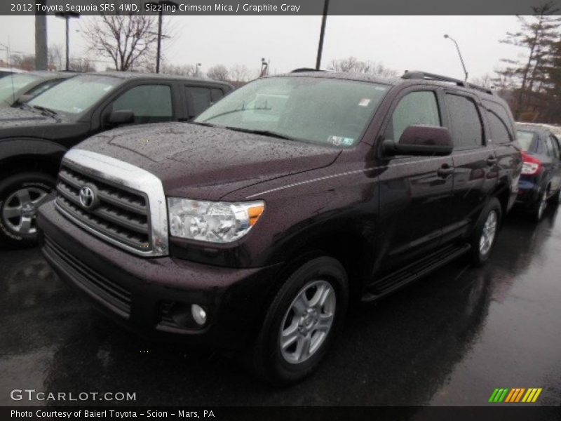 Sizzling Crimson Mica / Graphite Gray 2012 Toyota Sequoia SR5 4WD