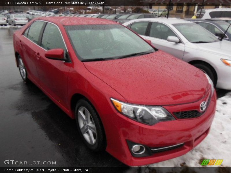 Barcelona Red Metallic / Black/Ash 2012 Toyota Camry SE