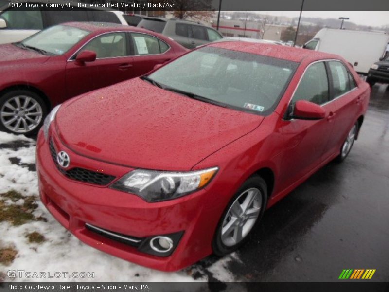 Barcelona Red Metallic / Black/Ash 2012 Toyota Camry SE