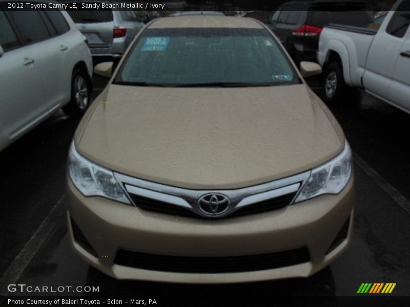 Sandy Beach Metallic / Ivory 2012 Toyota Camry LE