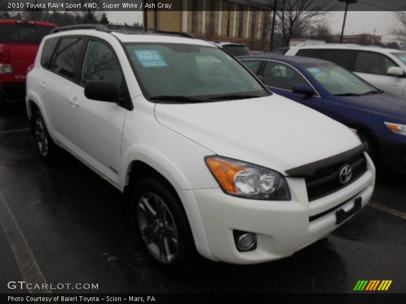 Super White / Ash Gray 2010 Toyota RAV4 Sport 4WD