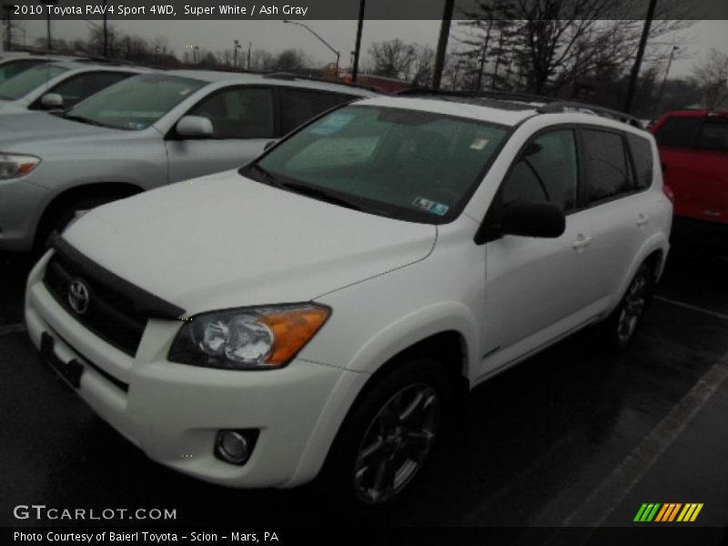 Super White / Ash Gray 2010 Toyota RAV4 Sport 4WD