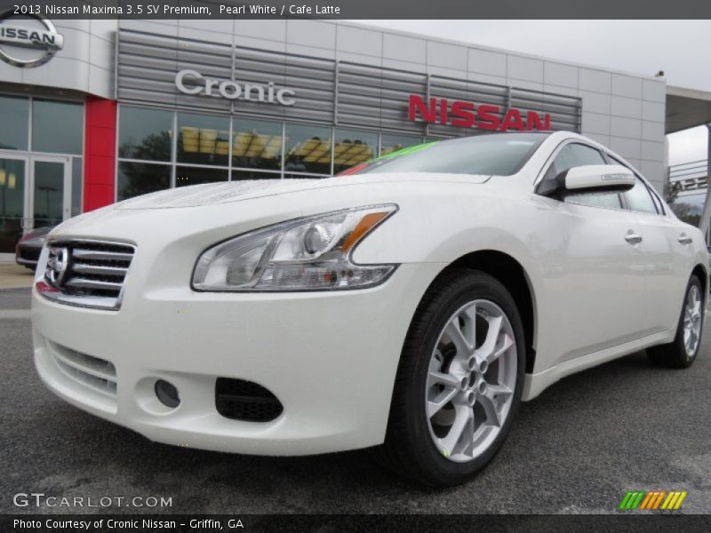 Pearl White / Cafe Latte 2013 Nissan Maxima 3.5 SV Premium