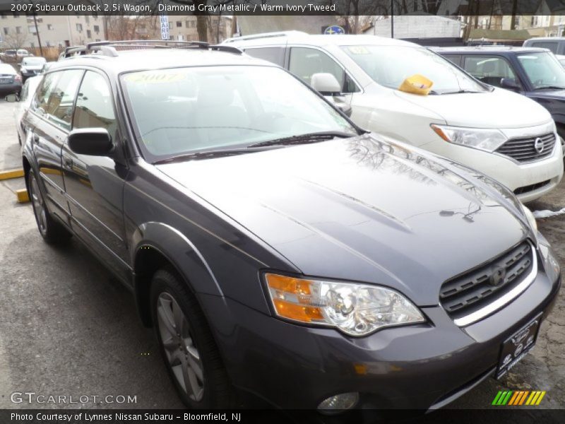 Diamond Gray Metallic / Warm Ivory Tweed 2007 Subaru Outback 2.5i Wagon
