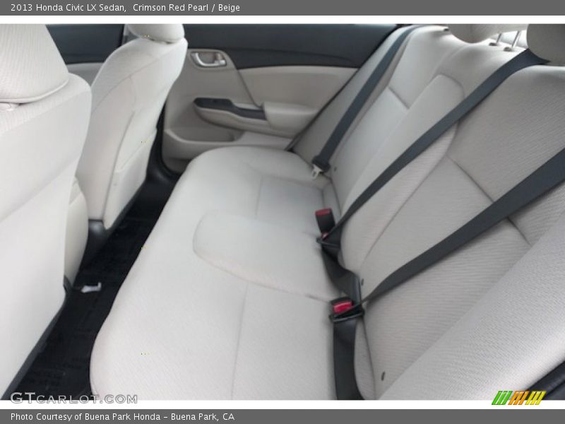 Rear Seat of 2013 Civic LX Sedan