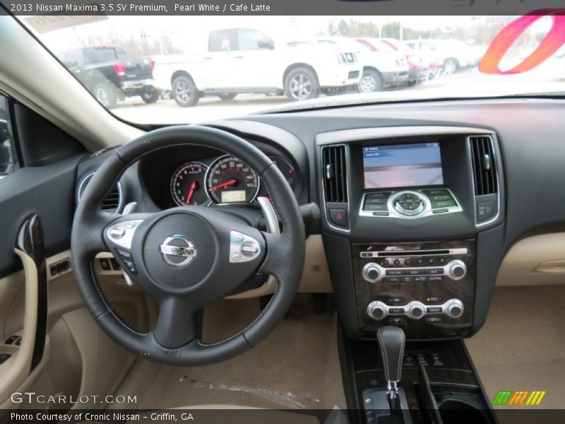 Pearl White / Cafe Latte 2013 Nissan Maxima 3.5 SV Premium
