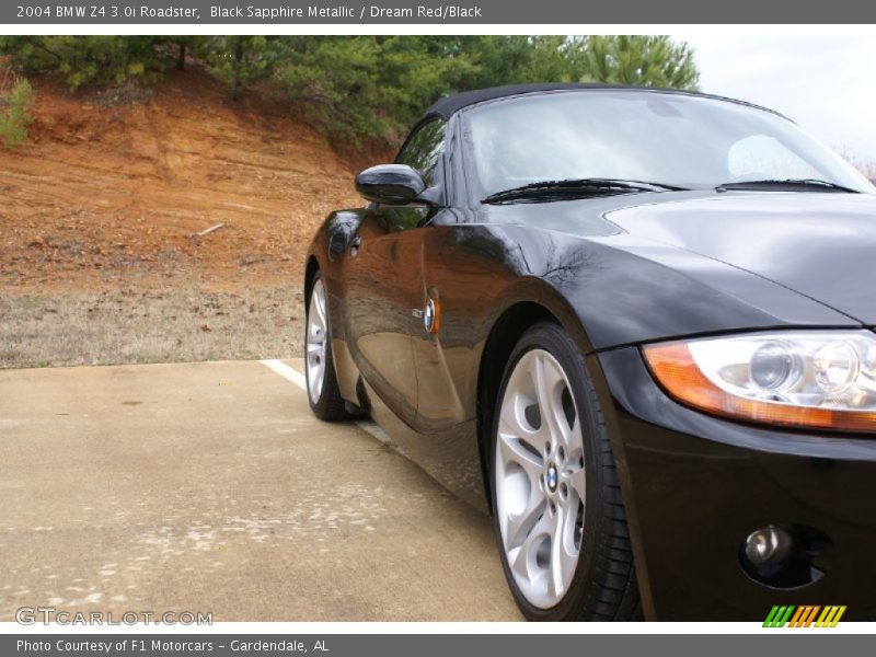 Black Sapphire Metallic / Dream Red/Black 2004 BMW Z4 3.0i Roadster