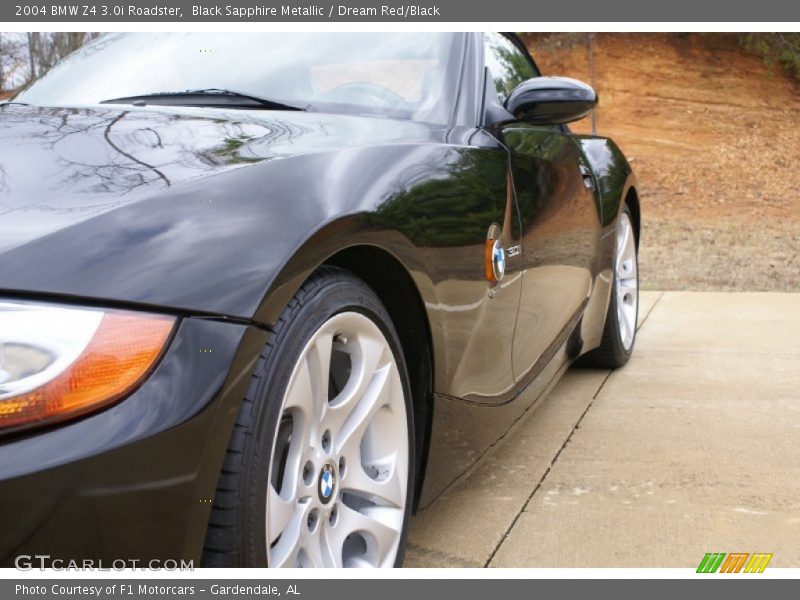 Black Sapphire Metallic / Dream Red/Black 2004 BMW Z4 3.0i Roadster