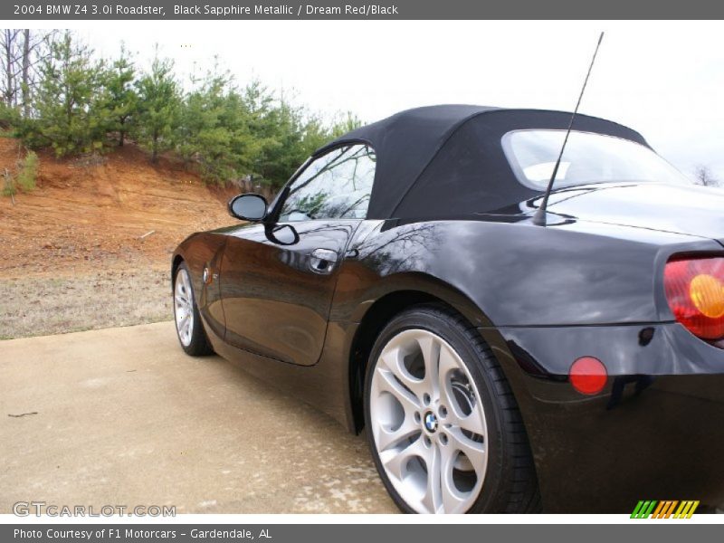 Black Sapphire Metallic / Dream Red/Black 2004 BMW Z4 3.0i Roadster