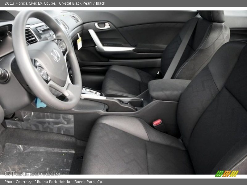 Crystal Black Pearl / Black 2013 Honda Civic EX Coupe