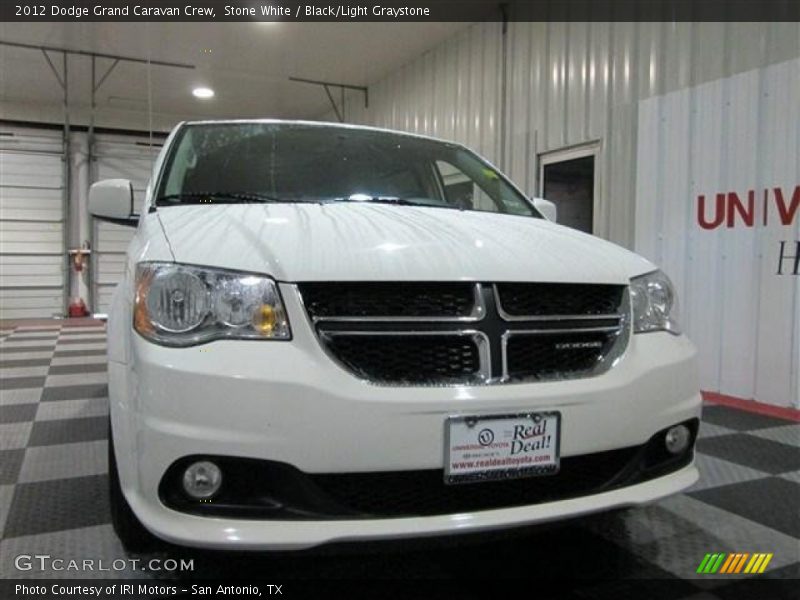 Stone White / Black/Light Graystone 2012 Dodge Grand Caravan Crew
