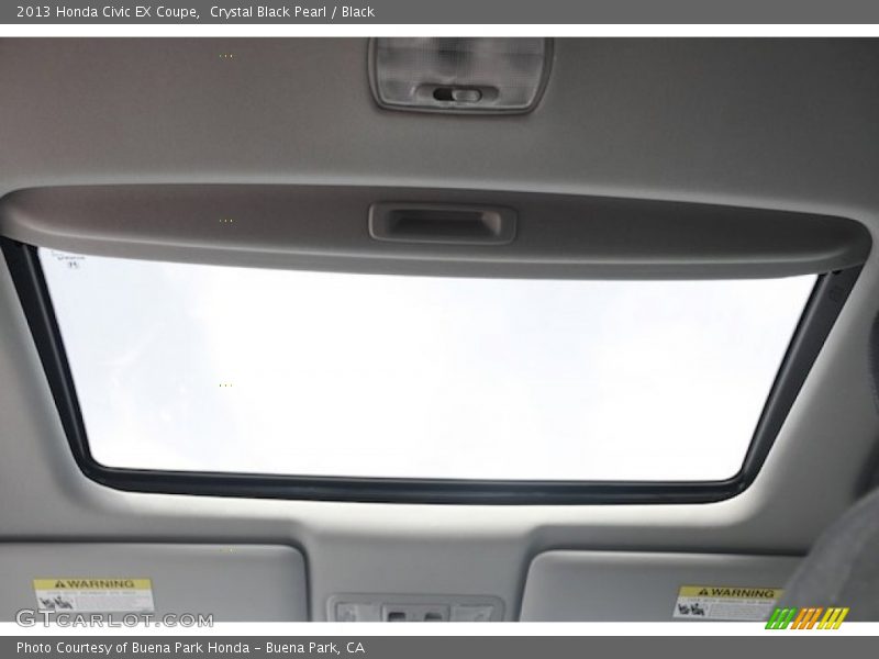 Crystal Black Pearl / Black 2013 Honda Civic EX Coupe
