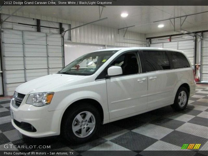Stone White / Black/Light Graystone 2012 Dodge Grand Caravan Crew