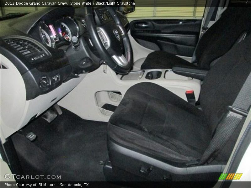 Stone White / Black/Light Graystone 2012 Dodge Grand Caravan Crew