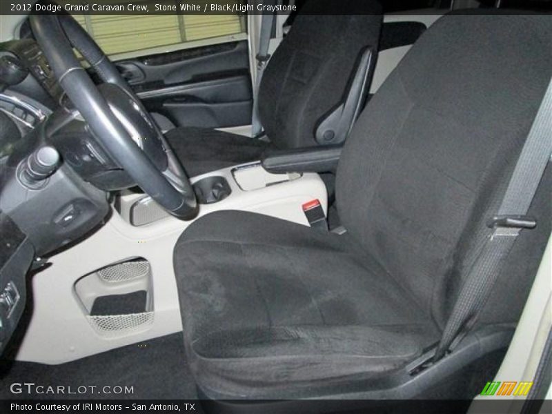Stone White / Black/Light Graystone 2012 Dodge Grand Caravan Crew