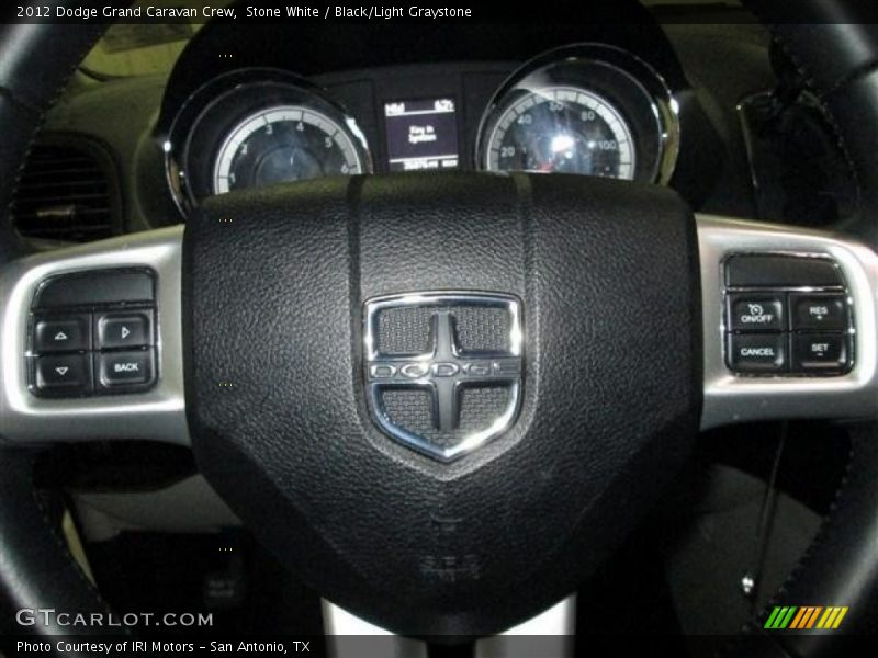 Stone White / Black/Light Graystone 2012 Dodge Grand Caravan Crew