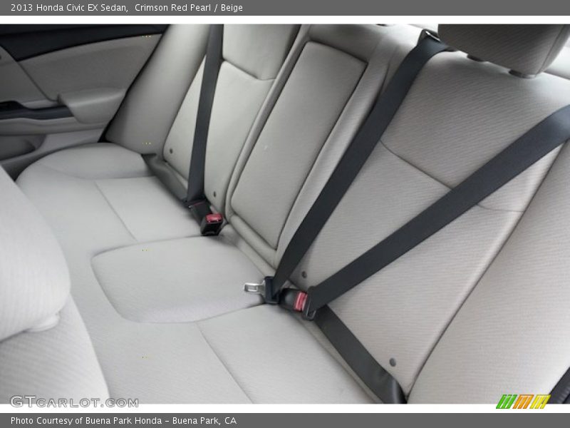Crimson Red Pearl / Beige 2013 Honda Civic EX Sedan