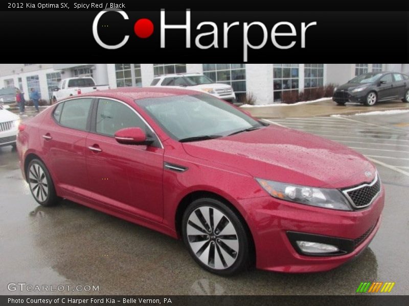 Spicy Red / Black 2012 Kia Optima SX