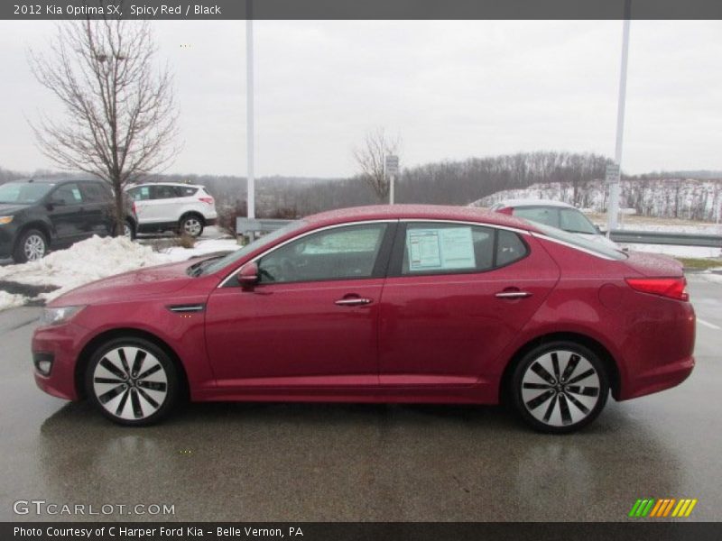 Spicy Red / Black 2012 Kia Optima SX