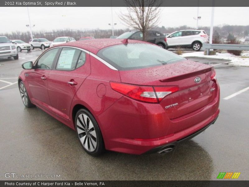 Spicy Red / Black 2012 Kia Optima SX