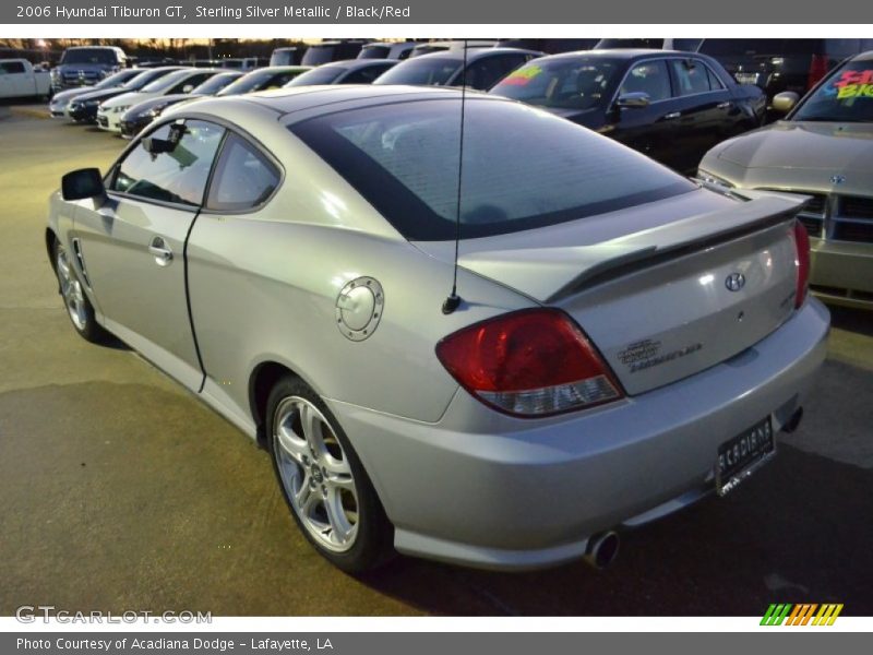 Sterling Silver Metallic / Black/Red 2006 Hyundai Tiburon GT