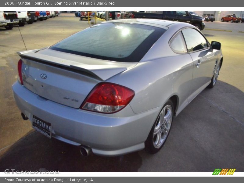 Sterling Silver Metallic / Black/Red 2006 Hyundai Tiburon GT