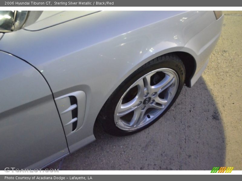Sterling Silver Metallic / Black/Red 2006 Hyundai Tiburon GT