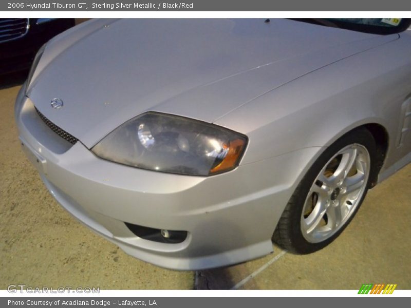 Sterling Silver Metallic / Black/Red 2006 Hyundai Tiburon GT