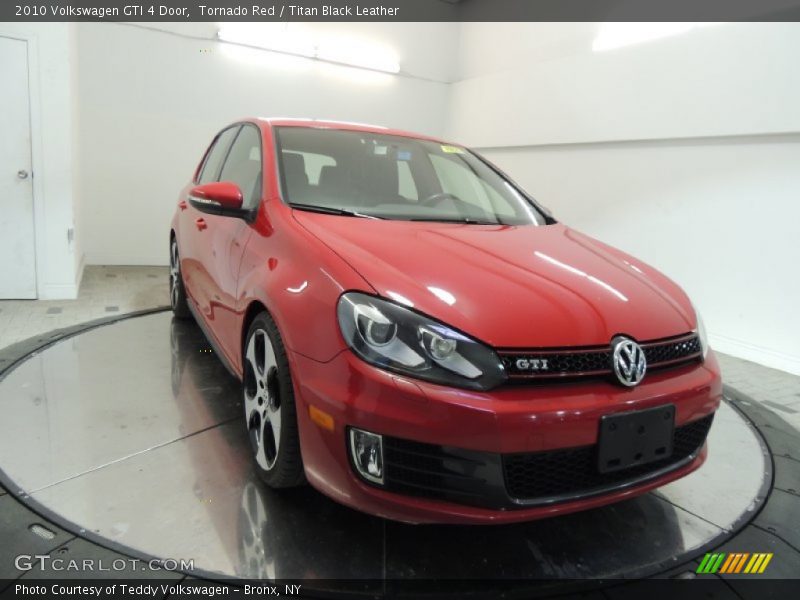 Tornado Red / Titan Black Leather 2010 Volkswagen GTI 4 Door