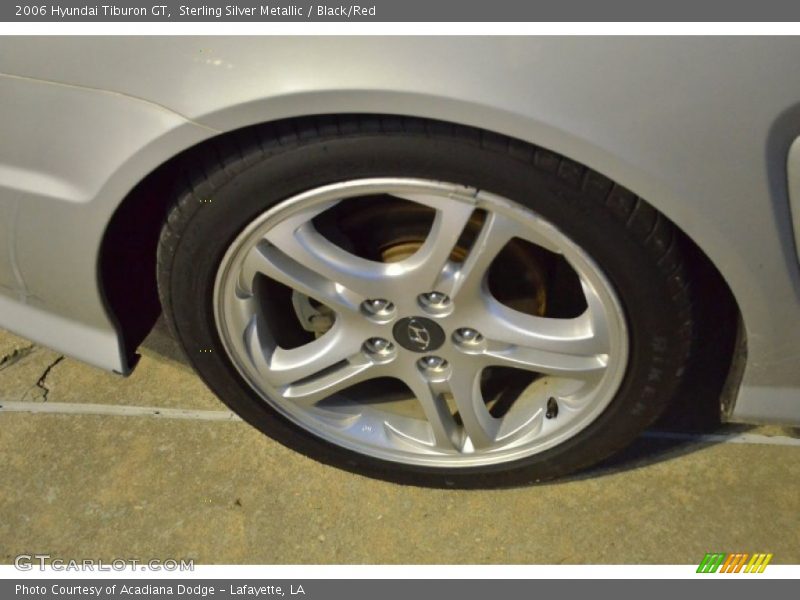Sterling Silver Metallic / Black/Red 2006 Hyundai Tiburon GT