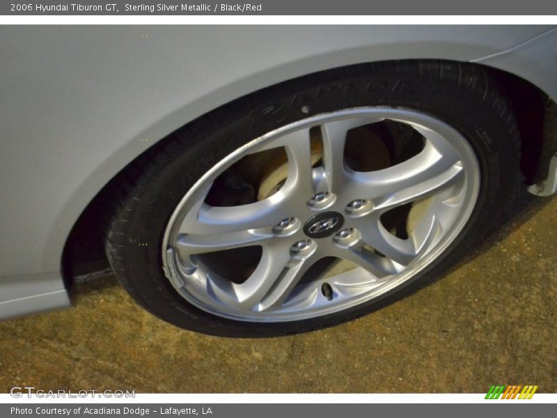 Sterling Silver Metallic / Black/Red 2006 Hyundai Tiburon GT