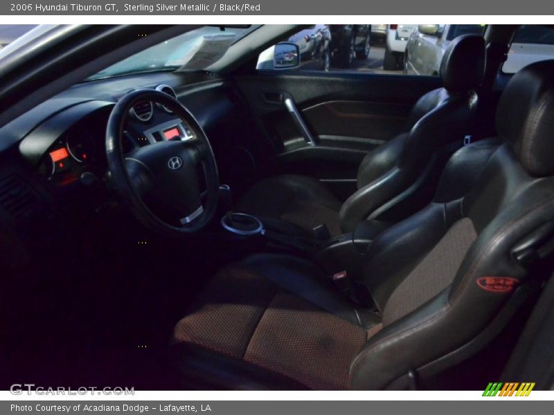 Sterling Silver Metallic / Black/Red 2006 Hyundai Tiburon GT