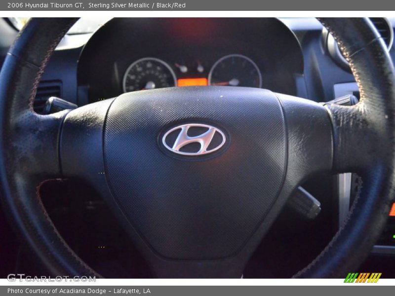 Sterling Silver Metallic / Black/Red 2006 Hyundai Tiburon GT